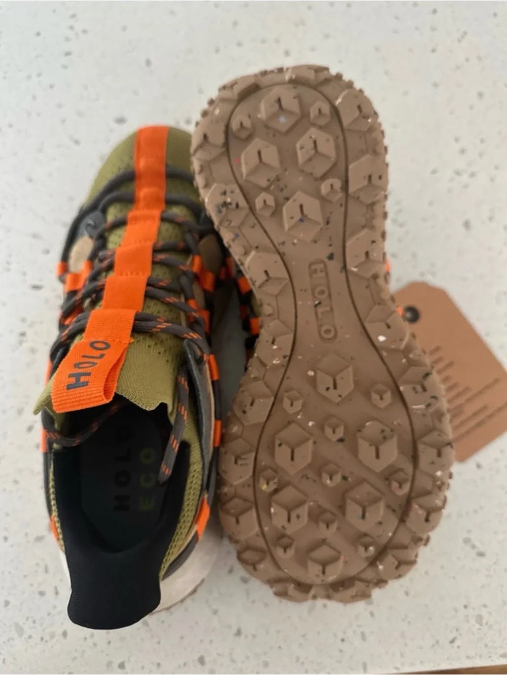 Holo Zeus Moss Trail Running Shoes Green Orange Lace Up Women's 8.5 NWOB